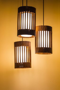 Warm lighting coming out from beautiful lamps