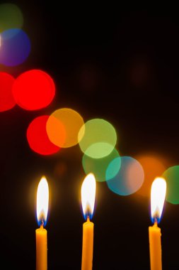 mum renk bokeh ile gece ışık