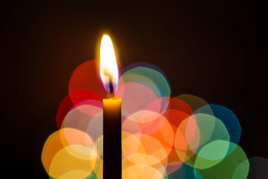 mum renk bokeh ile gece ışık