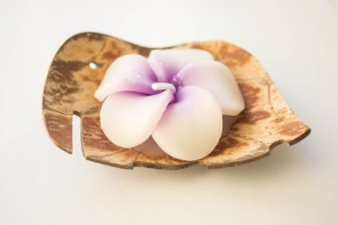 Tayland beyaz arka plan üzerinde kokulu mum