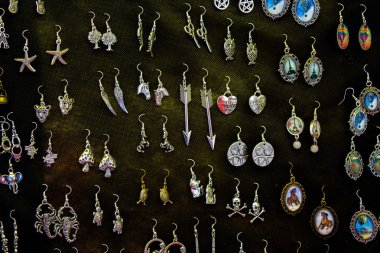 A lot of earrings