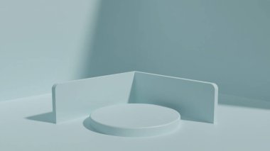 3B görüntüleme en düşük arkaplan, ürün gösterimi için podyum sahnesi.