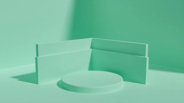 3B görüntüleme en düşük arkaplan, ürün gösterimi için podyum sahnesi.