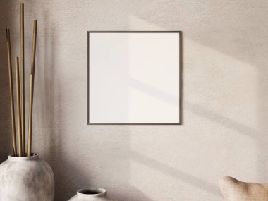 Yumuşak gölgeli modern çerçeve, bitki dekoruyla geliştirilmiş, sanat eserleri sergisi için mükemmel..