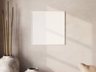 Doğal bitki dekoru içeren şık bir çerçeve modeli, tasarımlarınızı sergilemek için ideal.