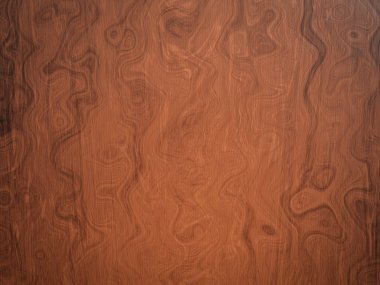 Koyu kıvrımlı tahıllı ve pürüzsüz kaplamalı zengin ahşap yapı.