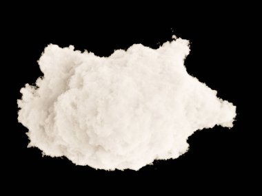 Siyah üzerinde ince kenarlı dinamik beyaz bulut oluşumu