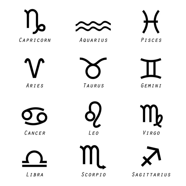Szerkezeti állatöv jel horoszkóp ikon-vektoros Logo tervezés stilizált — Stock Vector