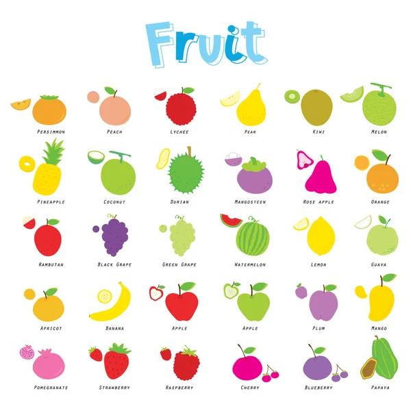 Vector de frutas — Vector de stock