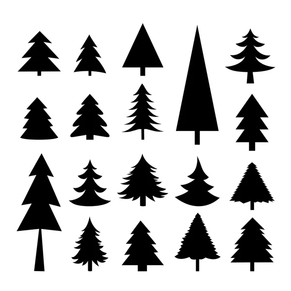 Tree jul ikonen vektor — Stock vektor