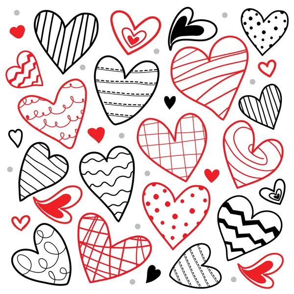 Sevgililer kalp sevimli çizgi vektör seviyorum tatlım — Stok Vektör