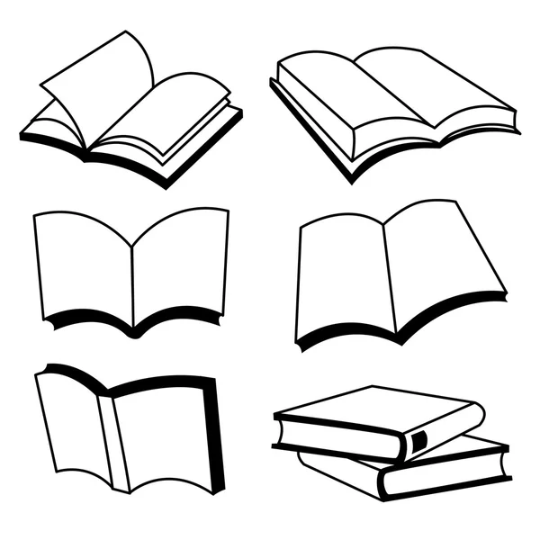 Kitap çizgi simge vektör tasarımı