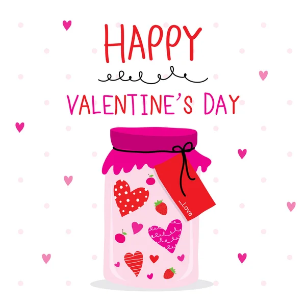 Heureuse Saint-Valentin Cartoon Vector — Image vectorielle