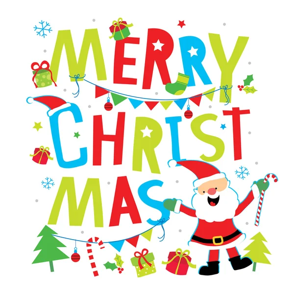 Merry Christmas Cartoon Vector — Stock Vector