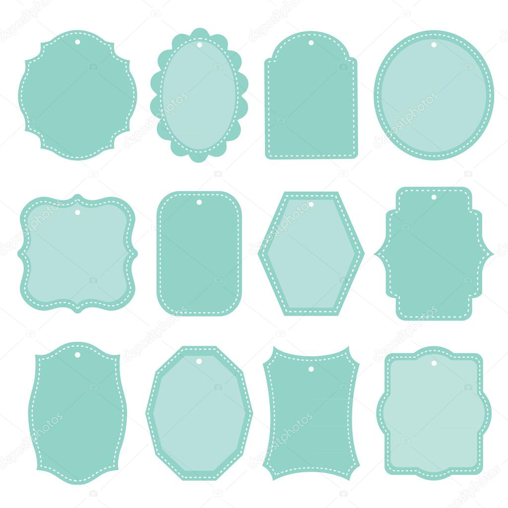 Blank frame and label mega set Vintage Retro Vector illustration