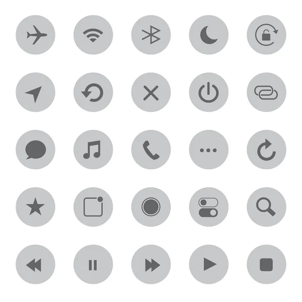 Médias Illustration vectorielle des icônes mobiles et de communication — Image vectorielle