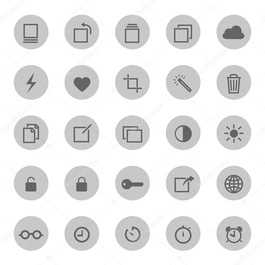 Media Mobile and communication icons vector illustration