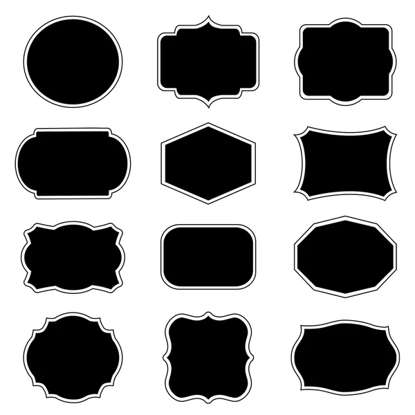 Blank frame and label mega set. Vector illustration. — Stock Vector