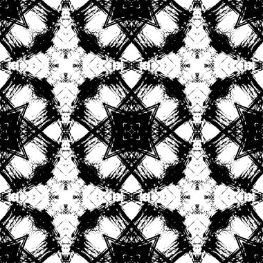 Soyut grunge seamless modeli. Geometrik süsleme.