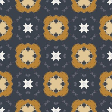 Soyut grunge seamless modeli. Geometrik süsleme.