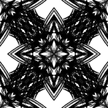 Soyut grunge seamless modeli. Geometrik süsleme.