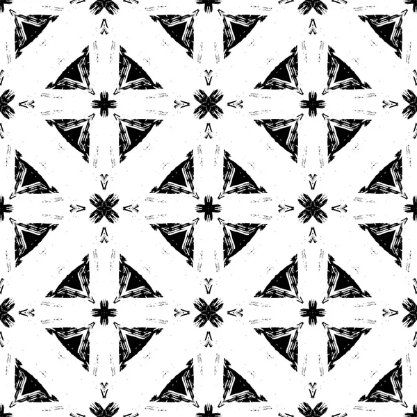 Abstracte grunge naadloze patroon. Geometrische sieraad. — Stockvector