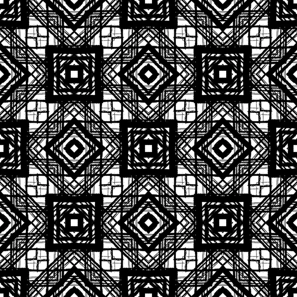 Abstraktní grunge bezešvé vzor. Geometrický ornament. — Stockový vektor