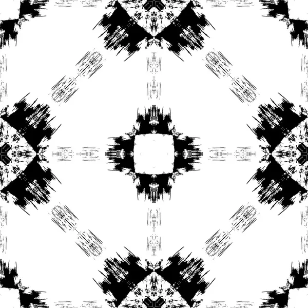 Abstrakt grunge seamless mönster. Geometrisk ornament. — Stock vektor