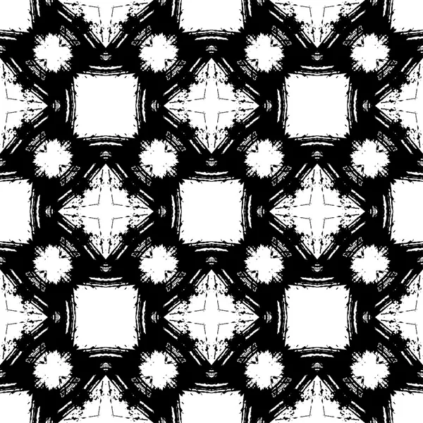 Abstracte grunge naadloze patroon. Geometrische sieraad. — Stockvector