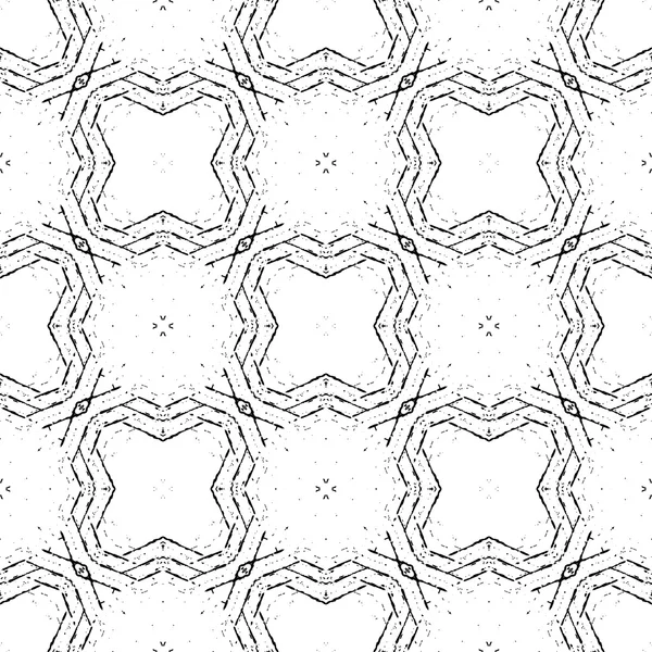 Abstrakt grunge seamless mönster. Geometrisk ornament. — Stock vektor