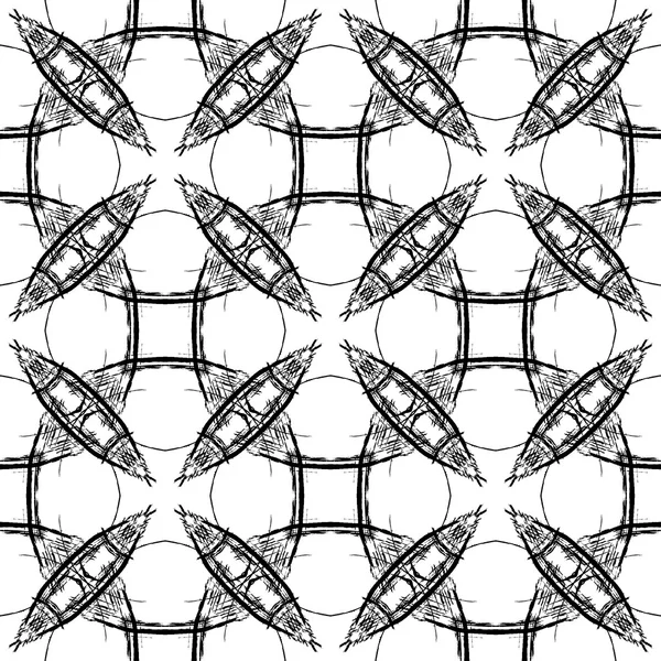 Abstrakt grunge seamless mönster. Geometrisk ornament. — Stock vektor