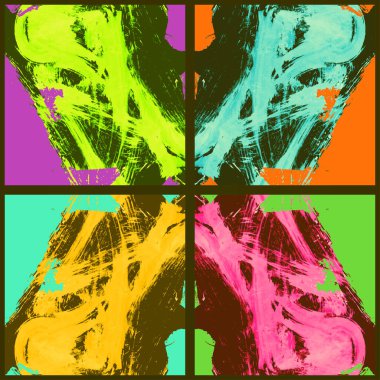 renk fırçası darbeleri ve dokular. Grunge vektörü elle boyanmış elementler. Altı çizili ve sınır tasarımı. soyut süs arkaplanı 