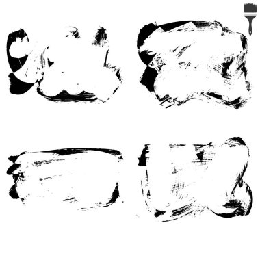 soyut fırça darbeleri, vektör illüstrasyonu
