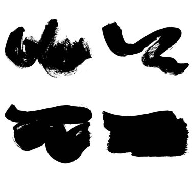 soyut fırça darbeleri, vektör illüstrasyonu