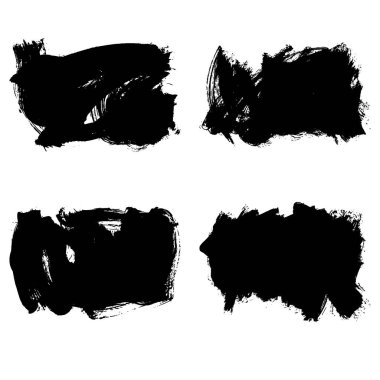 soyut fırça darbeleri, vektör illüstrasyonu