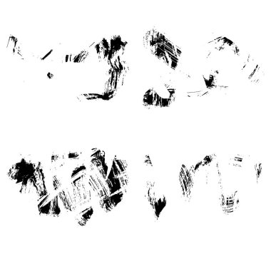 soyut fırça darbeleri, vektör illüstrasyonu