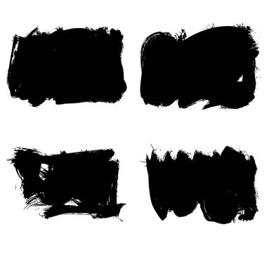 soyut fırça darbeleri, vektör illüstrasyonu