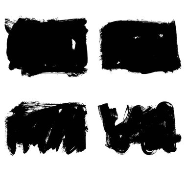 soyut fırça darbeleri, vektör illüstrasyonu