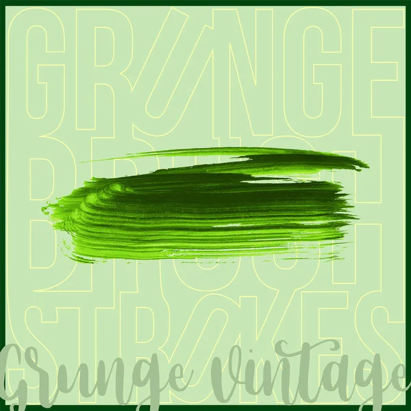 Coup Pinceau Texture Grunge Vecteur Abstrait Main Élément Peint Souligner — Image vectorielle
