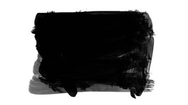 Siyah fırça darbesi ve doku. Grunge vektör soyut el boyalı element. Altı çizili ve sınır tasarımı.