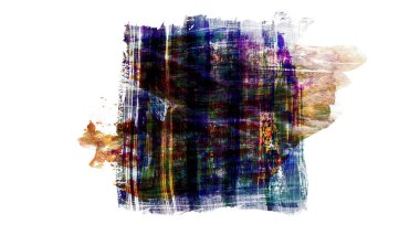 Siyah ve renkli boya karışımı, fırça darbesi ve doku. Grunge soyut elle boyanmış elementler. 