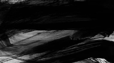 beyaz arkaplanda siyah mürekkep fırçası darbeleri