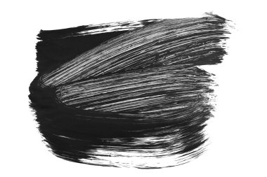 Siyah fırça darbesi ve doku. Grunge vektör soyut el boyalı element. Altı çizili ve sınır tasarımı.