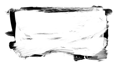 beyaz arkaplanda siyah mürekkep fırçası darbeleri