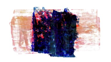 Siyah ve renkli boya karışımı, fırça darbesi ve doku. Grunge soyut elle boyanmış elementler. 