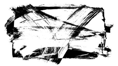 Siyah fırça darbesi ve doku. Grunge vektör soyut el boyalı element. Altı çizili ve sınır tasarımı.