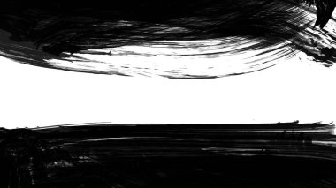 Siyah fırça darbesi dokusu. Grunge soyut elle boyanmış element. 