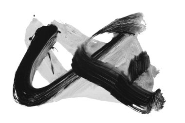 Siyah fırça darbesi ve doku. Grunge vektör soyut el boyalı element. Altı çizili ve sınır tasarımı.