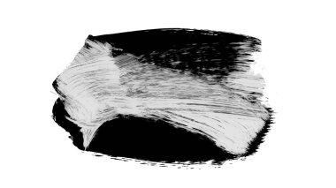 Siyah fırça darbesi ve doku. Grunge soyut elle boyanmış elementler. 