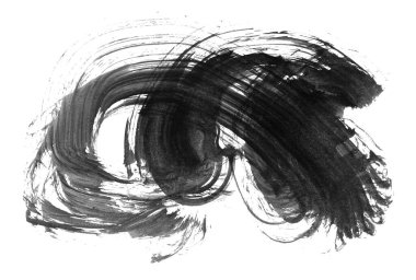 Siyah fırça darbesi ve doku. Grunge soyut elle boyanmış elementler. Altı çizili ve sınır tasarımı.